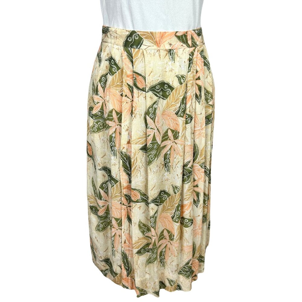 Vintage 90s Midi Floral Skirt